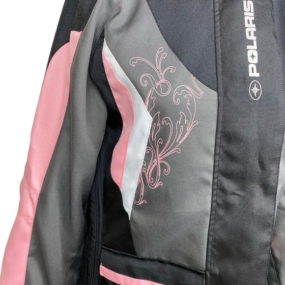 Pure Polaris women's racing jacket, size Medium, pockets, zipper/snaps, lined - Picture 3 of 16